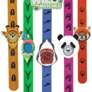 Assortment of snap watches with varying animals including shark, panda and lorikeet