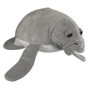 large grey manatee plush toy